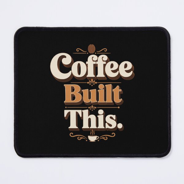 Item preview, Coffee Built This. | Retro Coffee Lover Typography Design designed and sold by Irene Catchmind.
