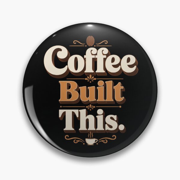 Item preview, Coffee Built This. | Retro Coffee Lover Typography Design designed and sold by Irene Catchmind.