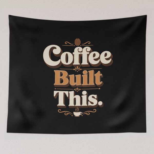 Item preview, Coffee Built This. | Retro Coffee Lover Typography Design designed and sold by Irene Catchmind.