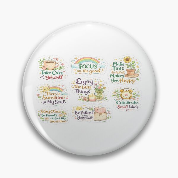 Item preview, Self-Care & Positive Mindset Sticker Bundle | Cute Motivational Quotes PNG | Aesthetic Digital Sticker Collection designed and sold by Ishratparween11.