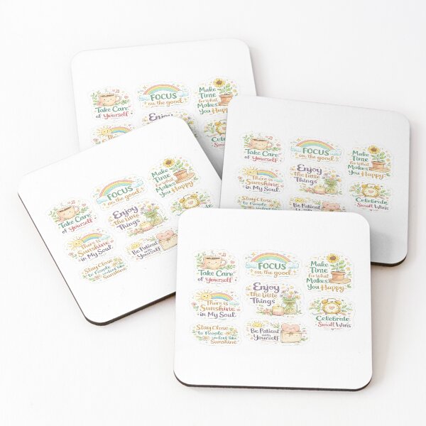 Item preview, Self-Care & Positive Mindset Sticker Bundle | Cute Motivational Quotes PNG | Aesthetic Digital Sticker Collection designed and sold by Ishratparween11.