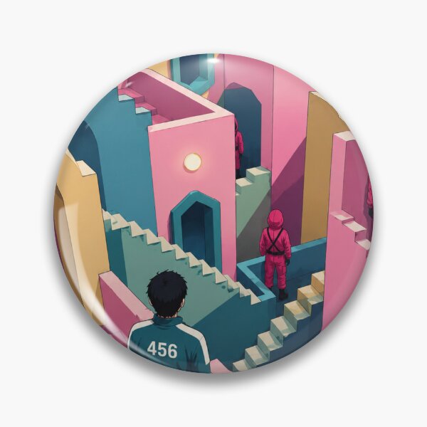 Item preview, Squid Game Inspired – Pastel Stair Maze designed and sold by AndGarciart.