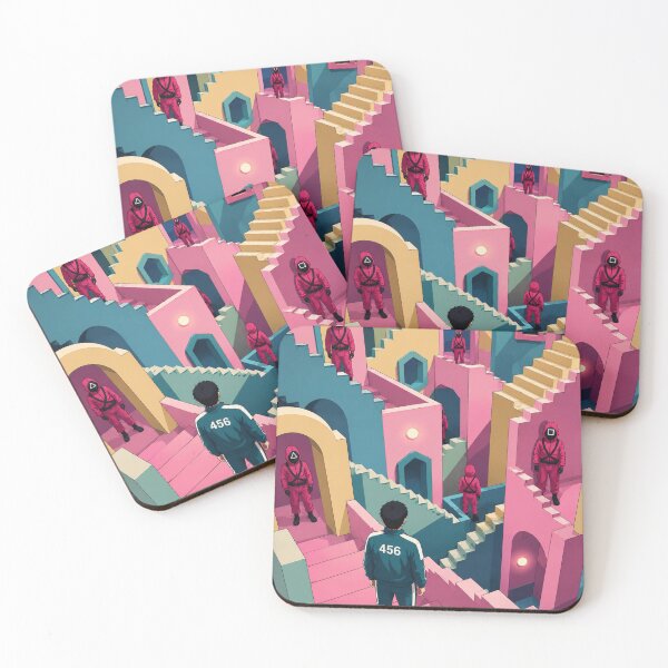 Item preview, Squid Game Inspired – Pastel Stair Maze designed and sold by AndGarciart.