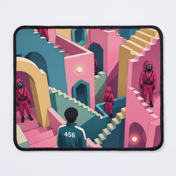 Item preview, Squid Game Inspired – Pastel Stair Maze designed and sold by AndGarciart.