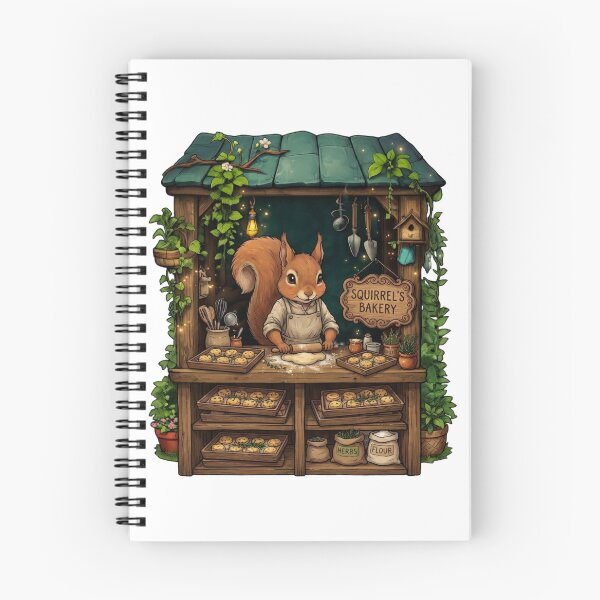 Item preview, Squirrel's Bakery | Cozy Woodland Bakery | Cottagecore Baking Art | Cute Squirrel Baker | Fantasy Forest Bakery | Baking Lover Gift designed and sold by MrDev.