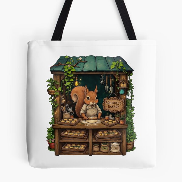 Item preview, Squirrel's Bakery | Cozy Woodland Bakery | Cottagecore Baking Art | Cute Squirrel Baker | Fantasy Forest Bakery | Baking Lover Gift designed and sold by MrDev.