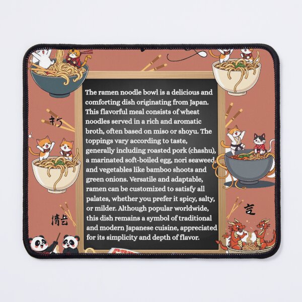 Item preview, Cute Anime Cats and Dragons Japanese Ramen Menu designed and sold by hoodiehood.