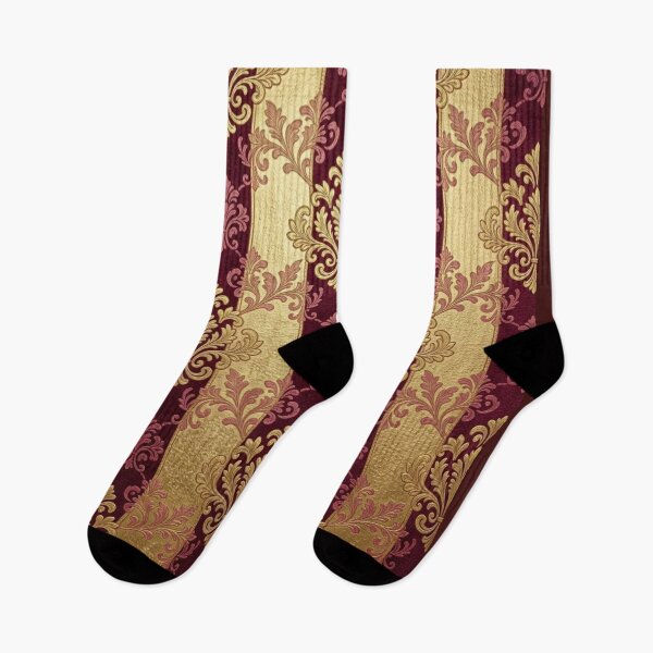 Artikelvorschau, Burgunderrot, Rosa und Gold gestreifter Damast entworfen und verkauft von DesignsByPrnces.