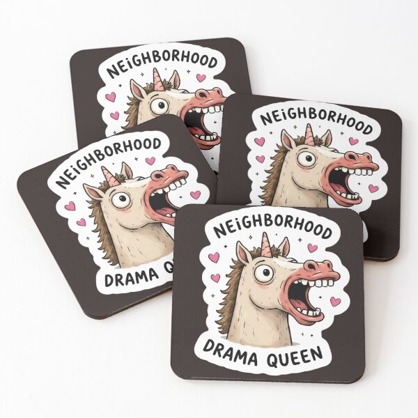 Item preview, Funny Inappropriate Neighborhood Drama Queen Unicorn Funny Meme Sticker | Chaotic Horse Unicorn Cartoon designed and sold by Bhaskar Digital Art.