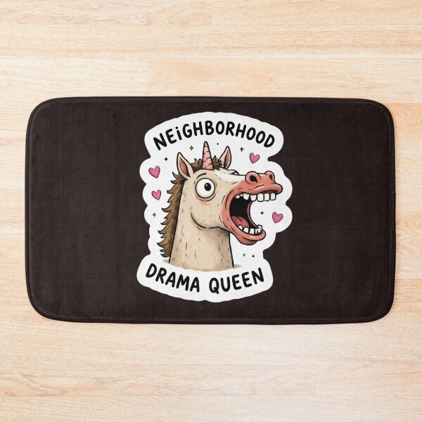 Item preview, Funny Inappropriate Neighborhood Drama Queen Unicorn Funny Meme Sticker | Chaotic Horse Unicorn Cartoon designed and sold by Bhaskar Digital Art.