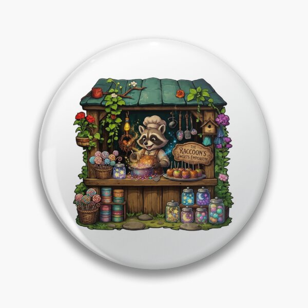 Item preview, The Raccoon's Sweets Emporium | Magical Candy Shop | Cute Raccoon Candy Maker | Fantasy Sweet Shop | Cottagecore Candy Store | Whimsical Dessert Art designed and sold by MrDev.