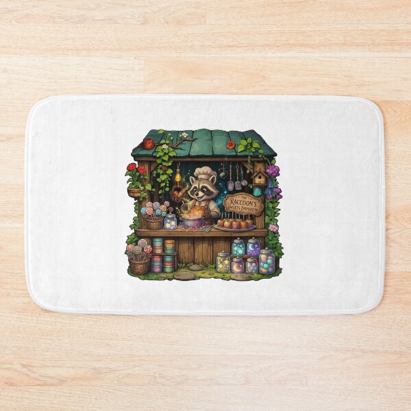 Item preview, The Raccoon's Sweets Emporium | Magical Candy Shop | Cute Raccoon Candy Maker | Fantasy Sweet Shop | Cottagecore Candy Store | Whimsical Dessert Art designed and sold by MrDev.