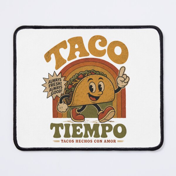 Item preview, Taco Funny Mexican Food Cartoon Mascot vintage ad designed and sold by LD ART.