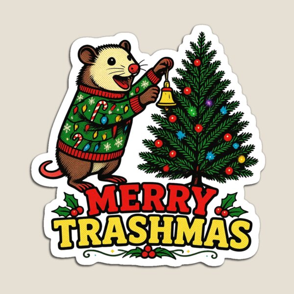 Item preview, Possum Pop Art Christmas designed and sold by thetinymenace.