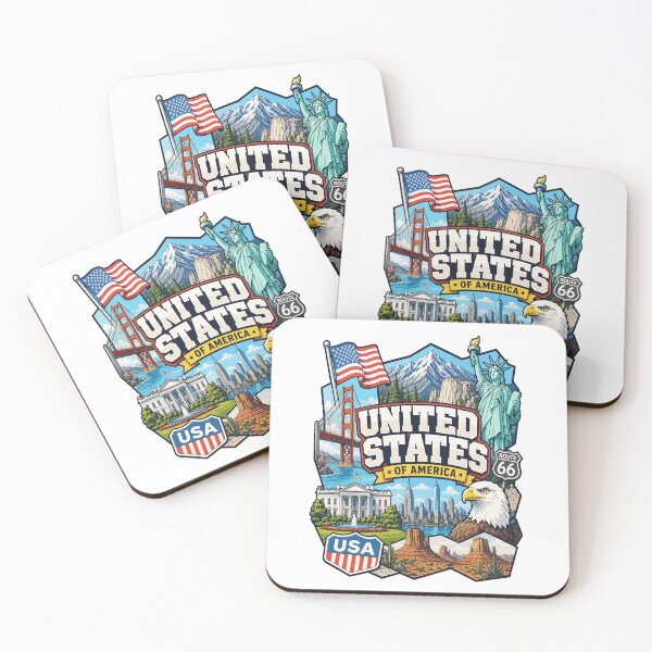 Item preview, USA Adventure Landmarks Graphic Tee designed and sold by AtuqStudio.