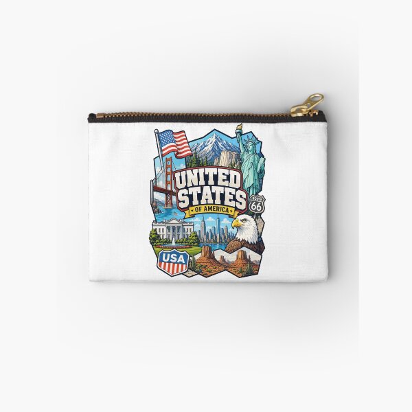 Item preview, USA Adventure Landmarks Graphic Tee designed and sold by AtuqStudio.