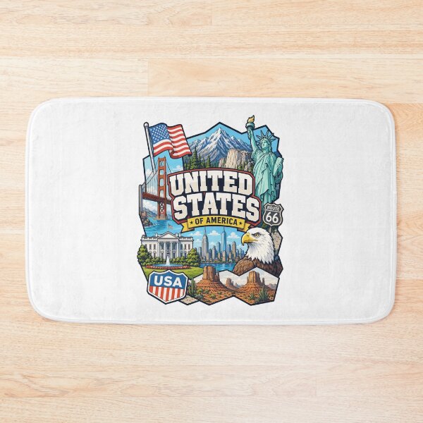 Item preview, USA Adventure Landmarks Graphic Tee designed and sold by EdwinkOne.