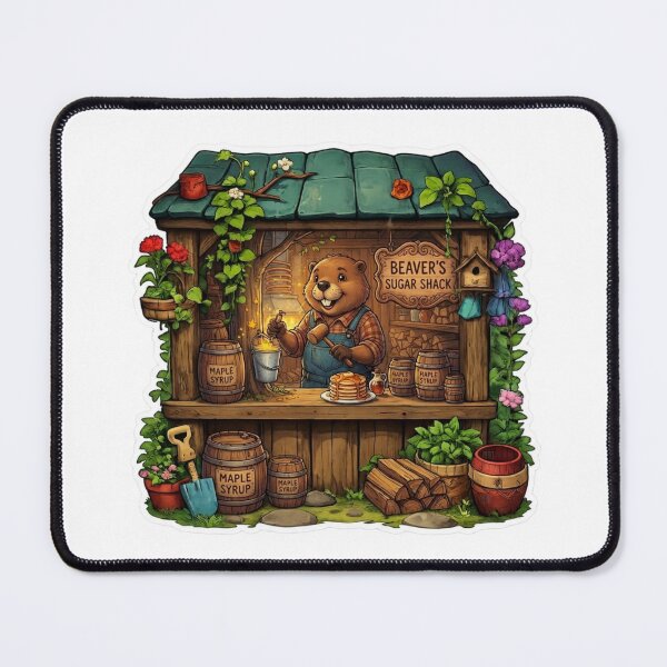 Item preview, Beaver's Sugar Shack | Maple Syrup Stand | Cozy Woodland Pancake Shop | Cute Beaver Baker | Cottagecore Forest Market | Breakfast Lover Gift designed and sold by MrDev.