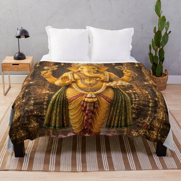 Item preview, 32 Forms of Lord Ganesha Collection | Haridra Ganapati – The Sacred Turmeric Lord | Museum-Quality Hindu Devotional Wall Art designed and sold by Homyar.