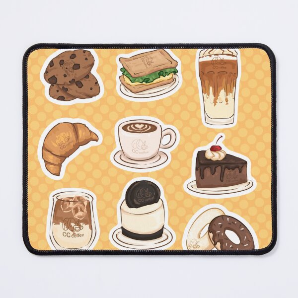 Item preview, Cute Coffee Shop Sticker Pack | Hand Drawn Café Food & Drink Sticker Sheet designed and sold by CC_Studio.
