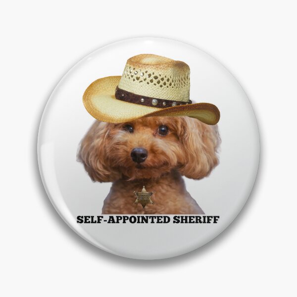 Item preview, Self Appointed Sheriff Funny Poodle Sheriff Print designed and sold by chaos-and-curls.