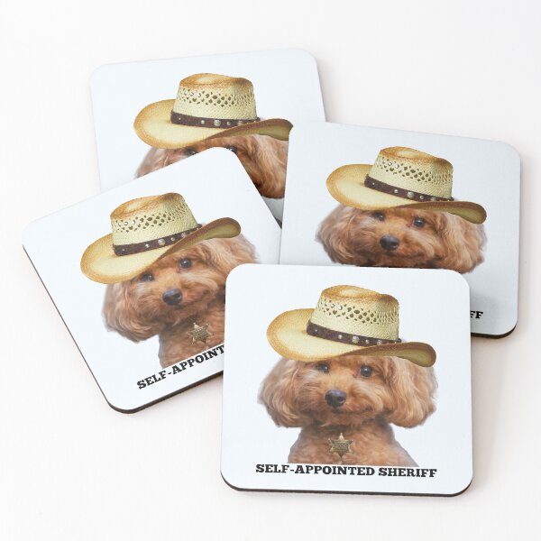 Item preview, Self Appointed Sheriff Funny Poodle Sheriff Print designed and sold by chaos-and-curls.