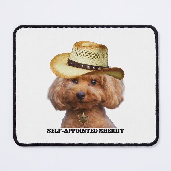 Item preview, Self Appointed Sheriff Funny Poodle Sheriff Print designed and sold by chaos-and-curls.