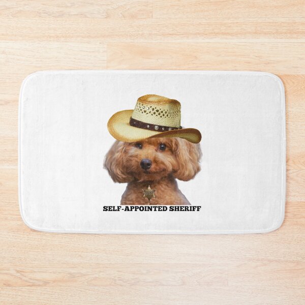 Item preview, Self Appointed Sheriff Funny Poodle Sheriff Print designed and sold by chaos-and-curls.