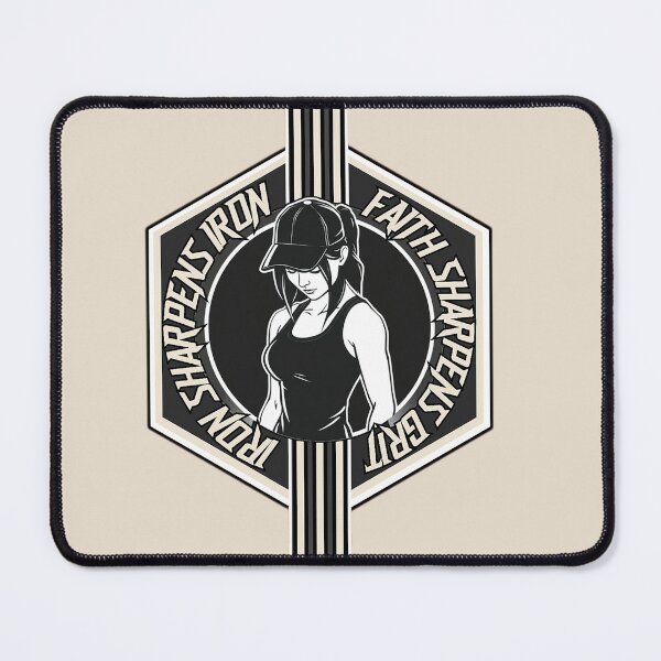 Item preview, Iron Sharpens Iron Faith Sharpens Grit | Christian Women Gym designed and sold by Bezuiden.