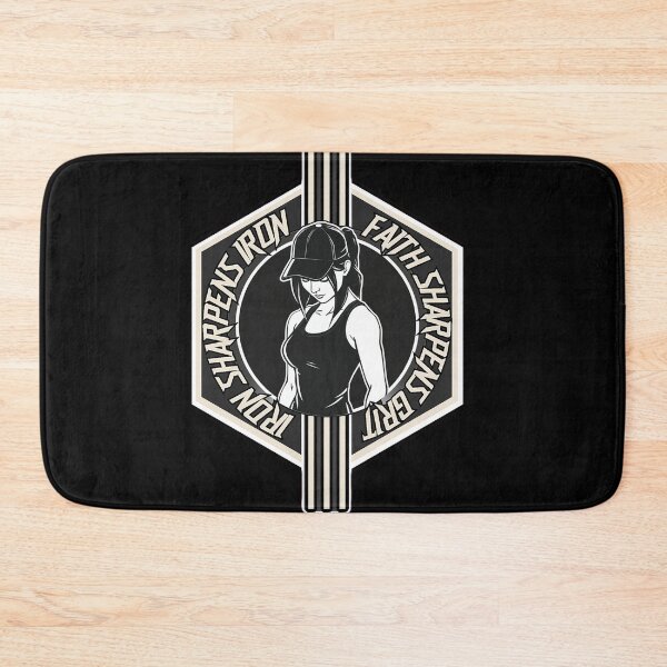 Item preview, Iron Sharpens Iron Faith Sharpens Grit | Christian Women Gym designed and sold by Bezuiden.