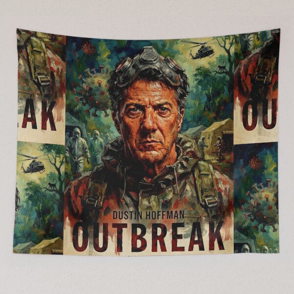 Item preview, Outbreak Retro Medical Thriller Action Tribute Art Movie Poster designed and sold by Art's Diner.