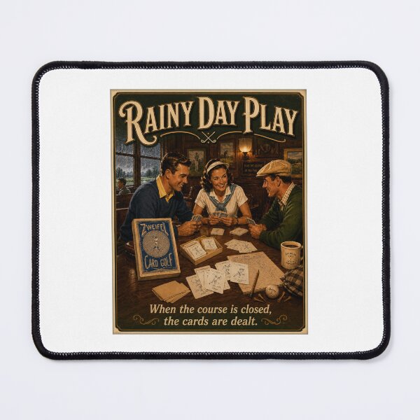 Item preview, Vintage Card Golf Clubhouse Art with Retro Golfer Quote designed and sold by TerScott.