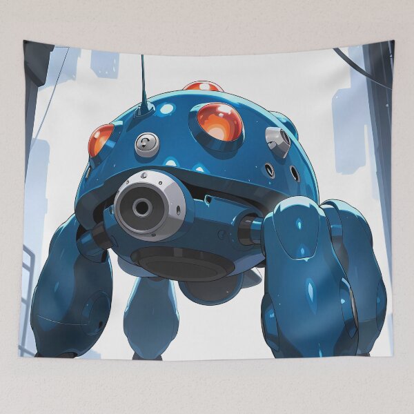 Item preview, Tachikoma Ghost in the Shell Blue Robot City Patrol Scene designed and sold by Williamhallano.