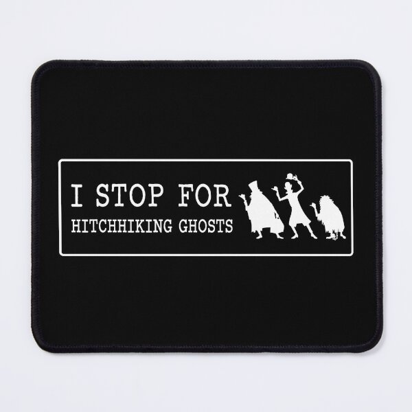 Item preview, I Stop for Hitchhiking Ghosts Funny Spooky Travel Bumper Sticker designed and sold by pixiedustpaint.