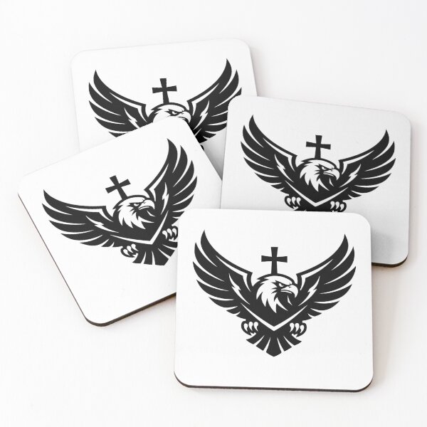 Item preview, Majestic Eagle With Cross – Faith & Strength Emblem designed and sold by Faithwave Hope & Haven.