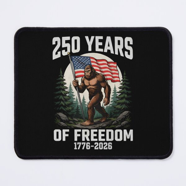 Item preview, Bigfoot America 250 Years of Freedom, Patriotic Sasquatch Holding USA Flag 1776–2026 Independence Day designed and sold by Zizo-DR44.