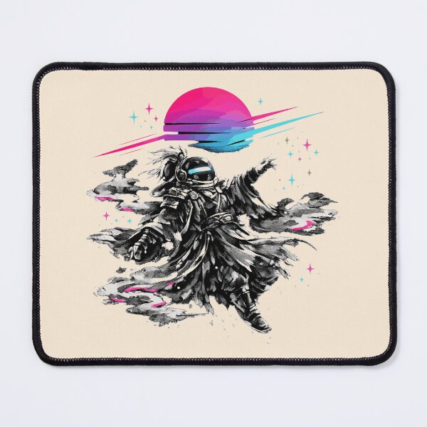 Item preview, Neon Retro Synthwave Sumi-E Ancient Spaceman designed and sold by KungPowUnicorn.
