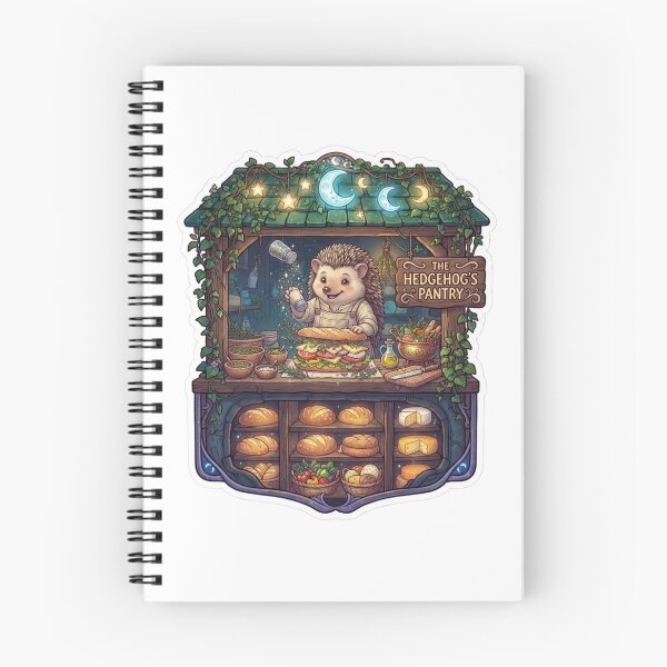 Item preview, The Hedgehog's Pantry | Cozy Sandwich Shop | Woodland Bakery & Deli | Cute Forest Hedgehog | Cottagecore Kitchen | Whimsical Sticker designed and sold by MrDev.