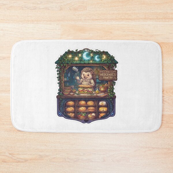 Item preview, The Hedgehog's Pantry | Cozy Sandwich Shop | Woodland Bakery & Deli | Cute Forest Hedgehog | Cottagecore Kitchen | Whimsical Sticker designed and sold by MrDev.