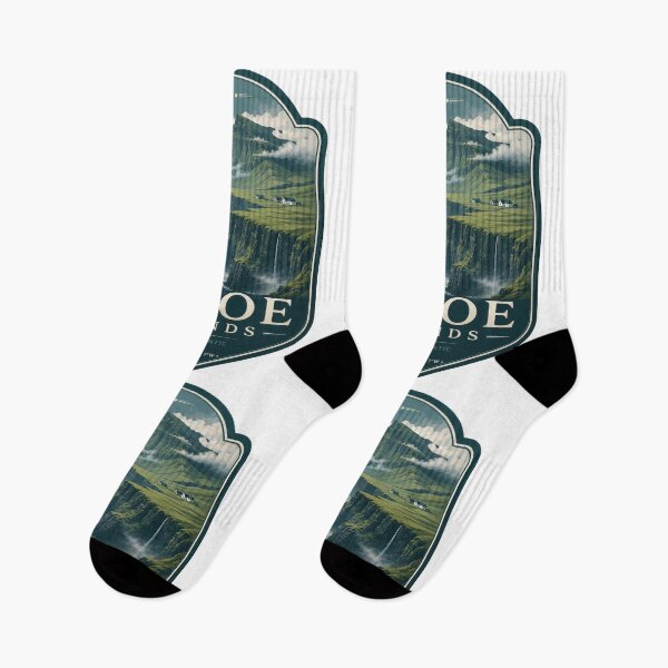 Item preview, Faroe Islands Misty Sea Cliffs Puffin Nordic Travel Badge designed and sold by ArtsyExplorer.