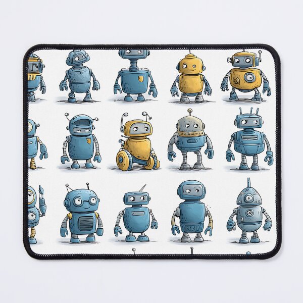 Item preview, Whimsical Cartoon Robot All-Over Pattern designed and sold by Boddicca.