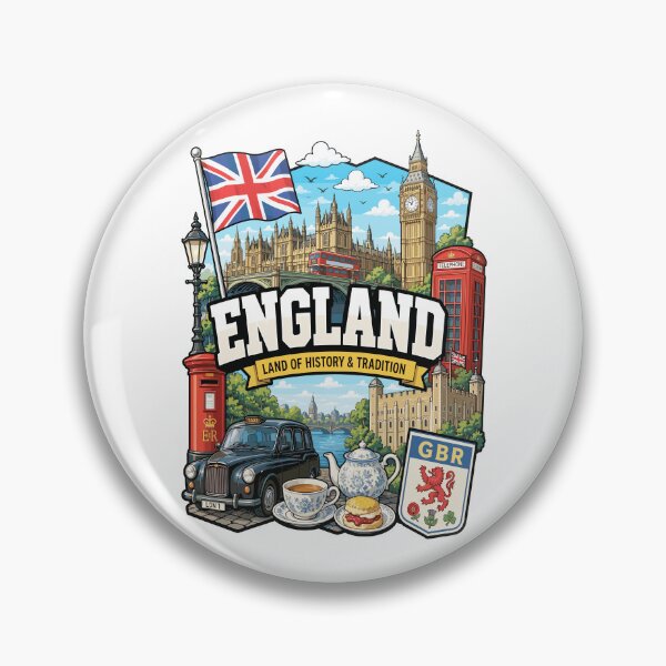 Item preview, England Adventure Landmarks Graphic Tee designed and sold by AtuqStudio.