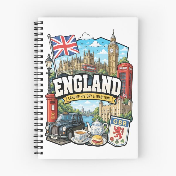 Item preview, England Adventure Landmarks Graphic Tee designed and sold by AtuqStudio.