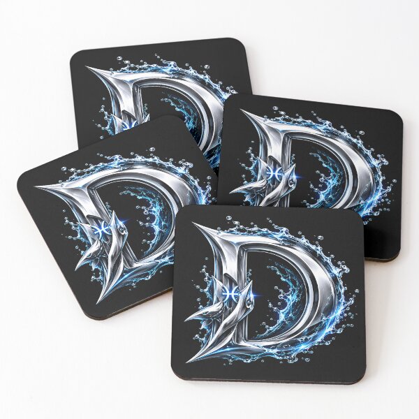 Item preview, Abyssal Finforge The Pisces Shark Letter D designed and sold by BlissBlvdShop.