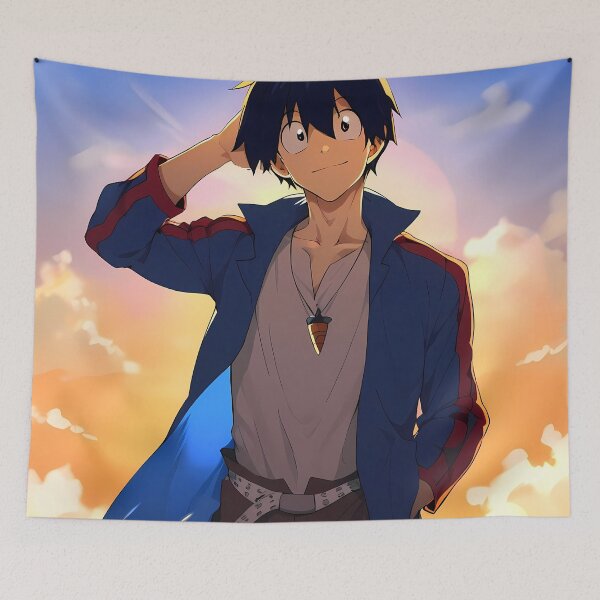 Item preview, Simon Gurren Lagann Sunny Sky Hero With Classic Anime Smile designed and sold by Williamhallano.