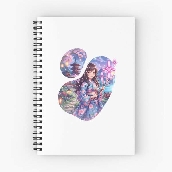 Item preview, Magical Anime Girl Kimono Sakura Japanese Shrine designed and sold by rich-moda.