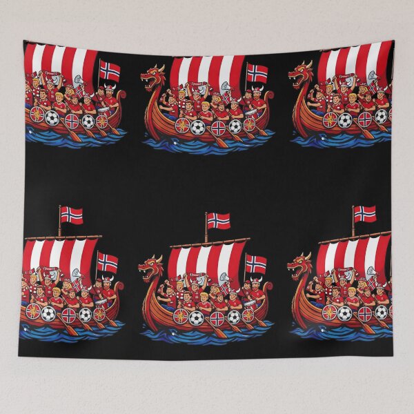 Aperçu de l'œuvre Norvège Ro Ro Viking fan de football créée et vendue par Thudesign85.
