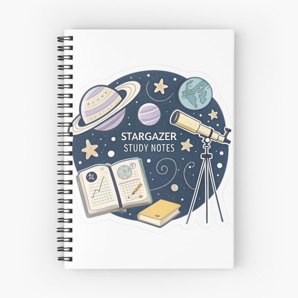 Item preview, Stargazer Study Notes Astronomy Sticker designed and sold by KHCreative2025.