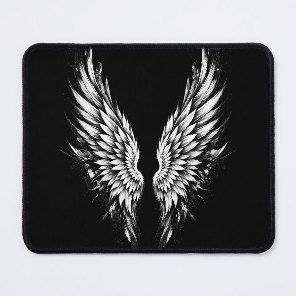 Item preview, Gothic Angel Wings – Black Ink Feather Modern Art designed and sold by lematworks.