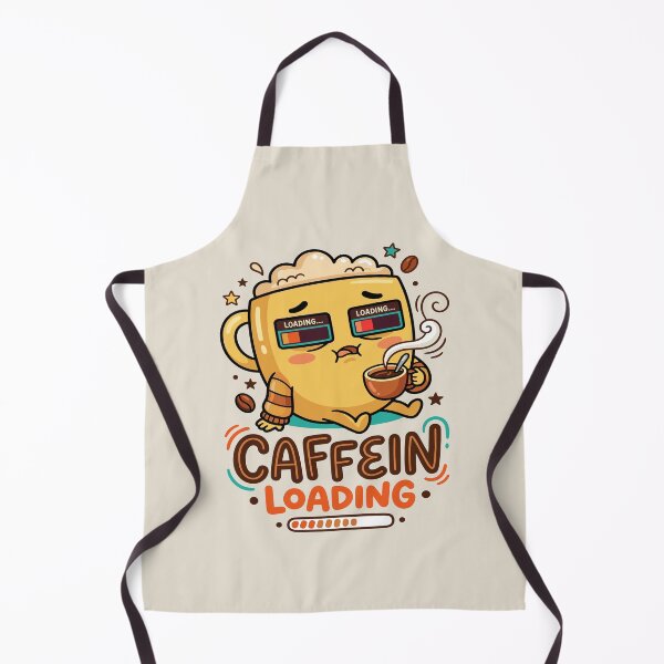 Item preview, Caffeine Loading Cute Tired Coffee Mug Cartoon designed and sold by AvivaCreative.